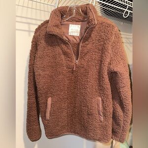 Fuzzy Pullover Teddy Jacket